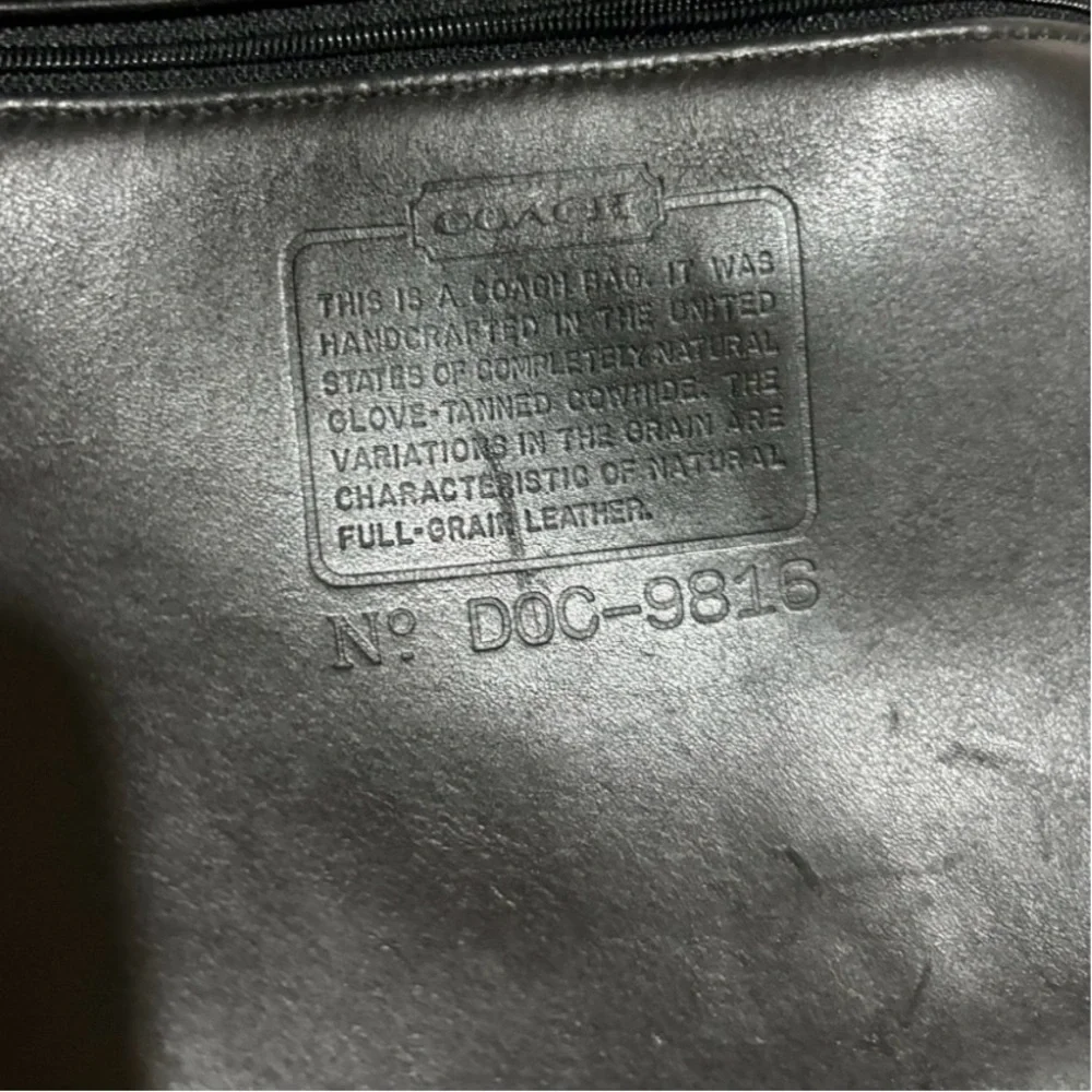 Coach vintage black leather crossbody handbag